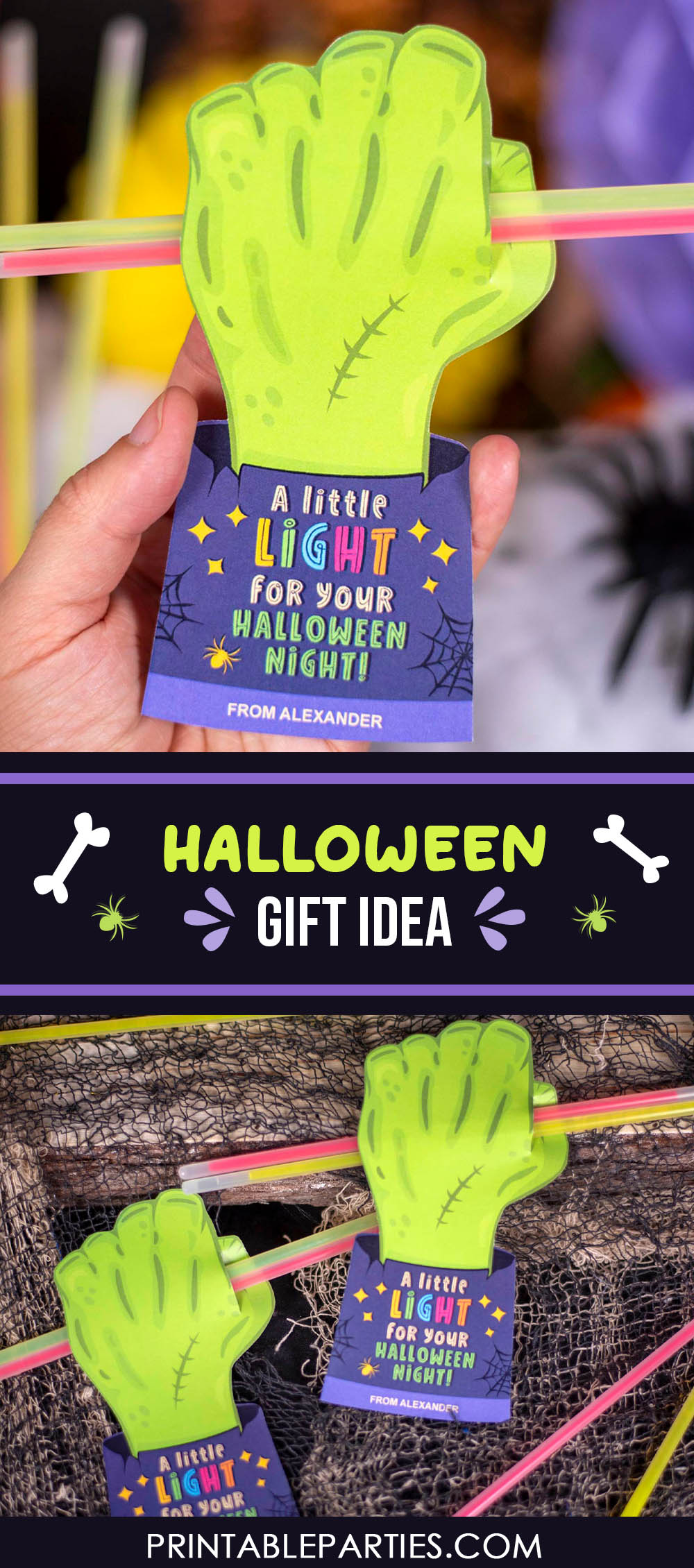 Halloween glow stick holders